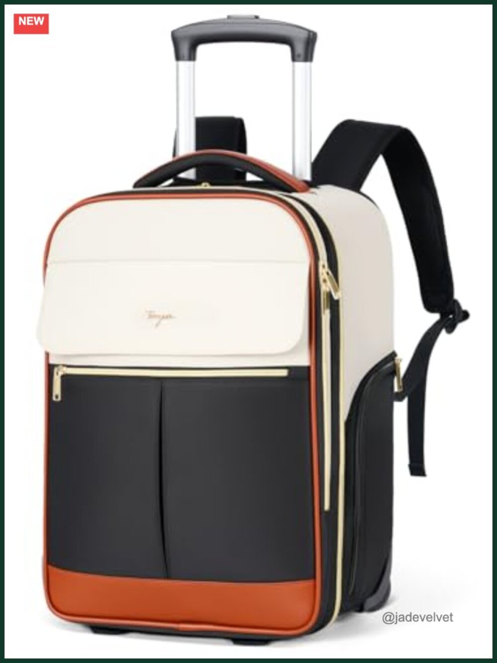 Rolling Backpack for Women, Large Travel Backpack with Wheels, 15.6 Inch Laptop